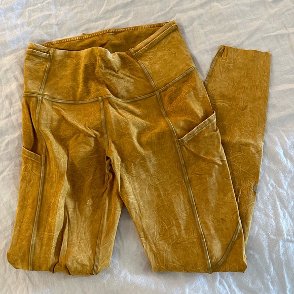 Lululemon Fast and Free Tight II 25" Ice Dye Ice Wash Spiced Bronze - Picture 7 of 10